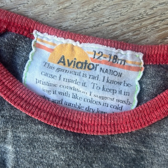 Aviator Nation boys or girls baseball tee - Picture 2 of 4